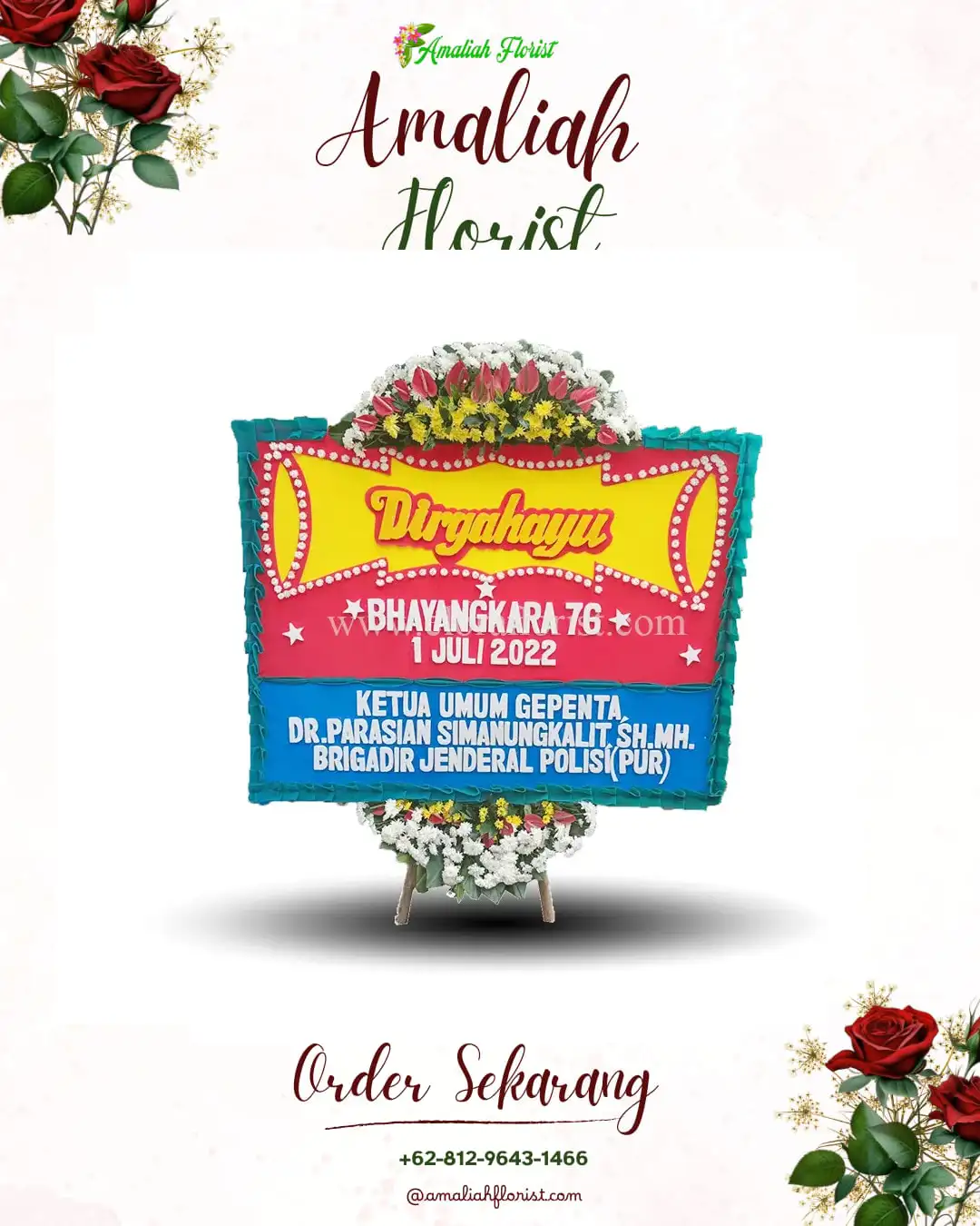 Papan Bunga HUT Ulang Tahun Manguharjo